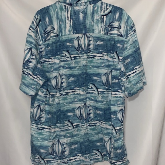 JOE MARLIN MENS SIZE SIZE XL Blue White Casual Button Down Shirt Marlin design - Picture 9 of 12